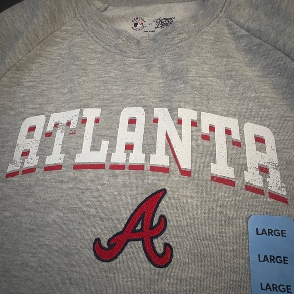 Atlanta Gray Crewneck Men's Sweater - Picture 3 of 9